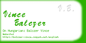 vince balczer business card